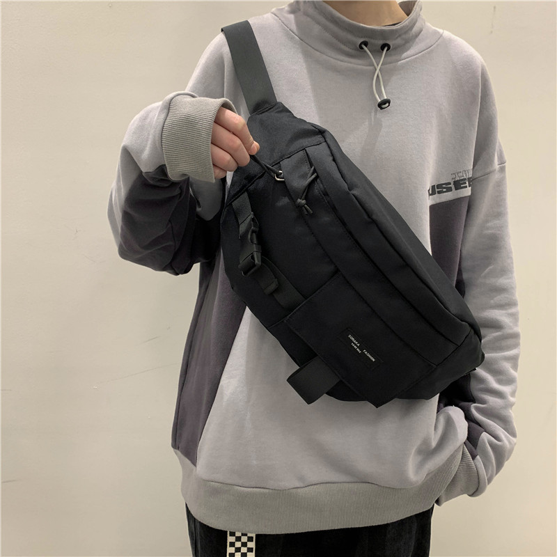 胸包男日系原宿街头大容量运动斜挎包女机能风多功能工装腰包潮酷