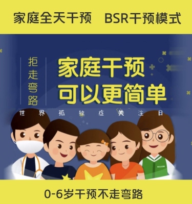 0-6岁自闭症儿童全天干预BSR家庭干预模式上下一天的泛化视频课程