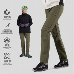 清仓鲨鱼皮软壳裤女款修身登山裤冲锋抓绒户外运动潮流小个子专属