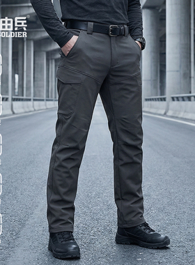 51783户外战术裤男装秋冬新款软壳冲锋裤防风凌霜登山裤