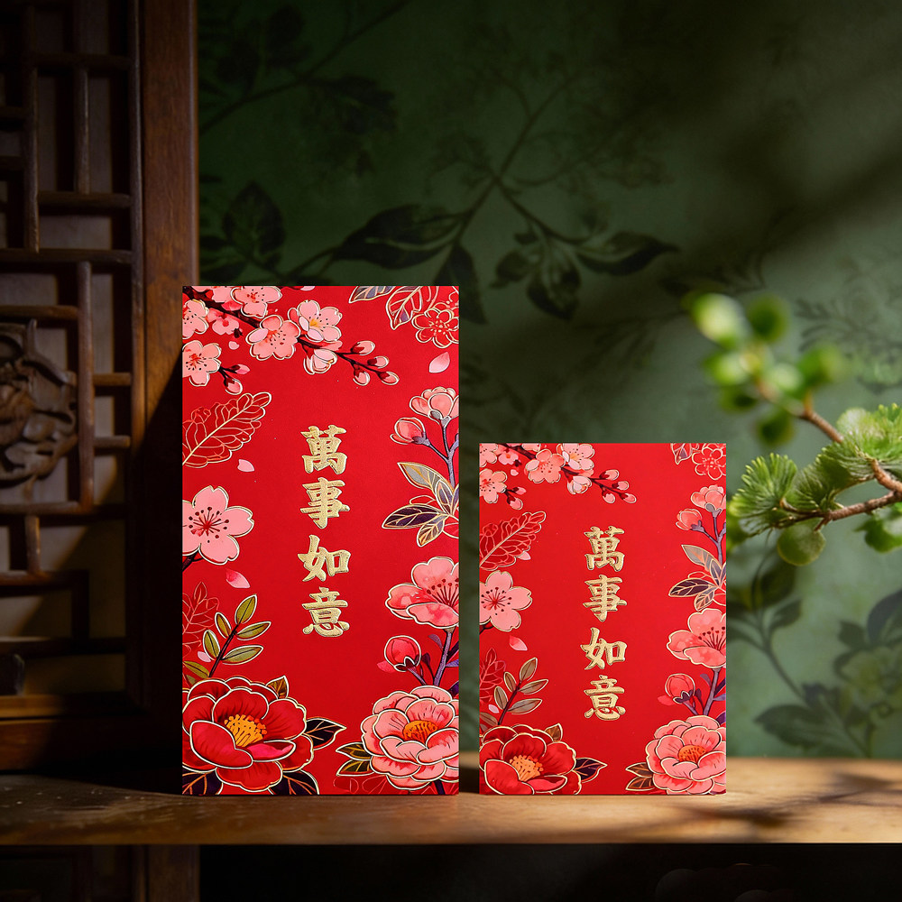 2027年新中式新年通用红包创意年画中国风红包袋大吉大利福利是封