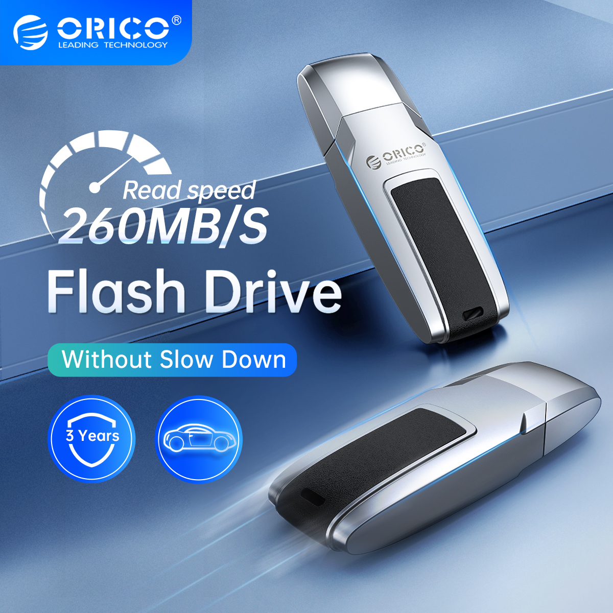 ORICO USB3.0 260MB/S USB Flash Drive Metal Leather Pen Drive