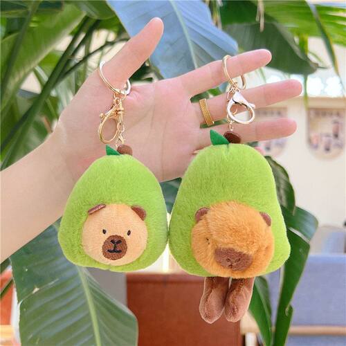 新款Capybara Plush可爱卡皮巴拉公仔牛油果水豚玩偶毛绒娃娃挂件