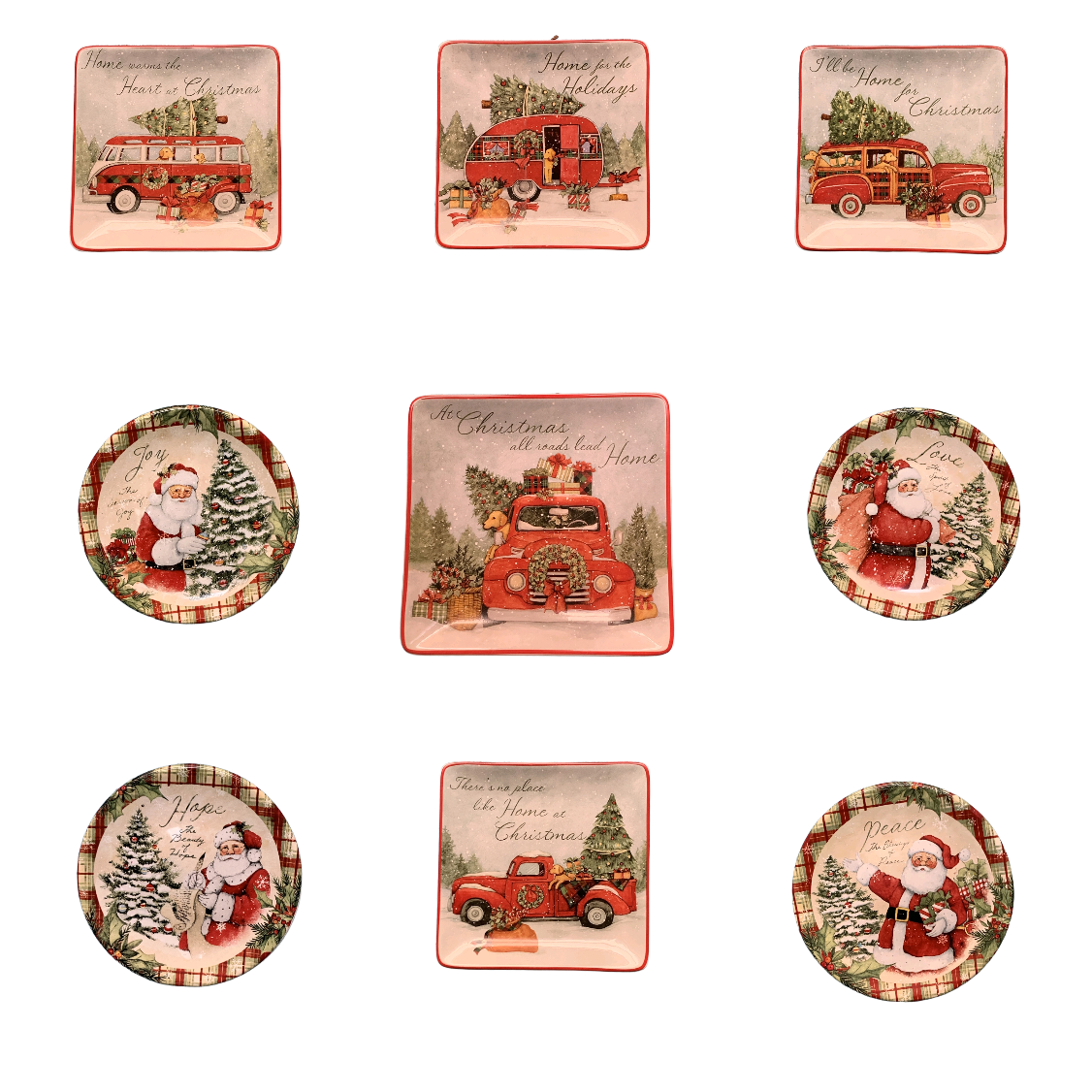 微瑕出口尾货陶瓷圣诞节装饰圣诞节日果盘点心面包盘创意圣诞礼物