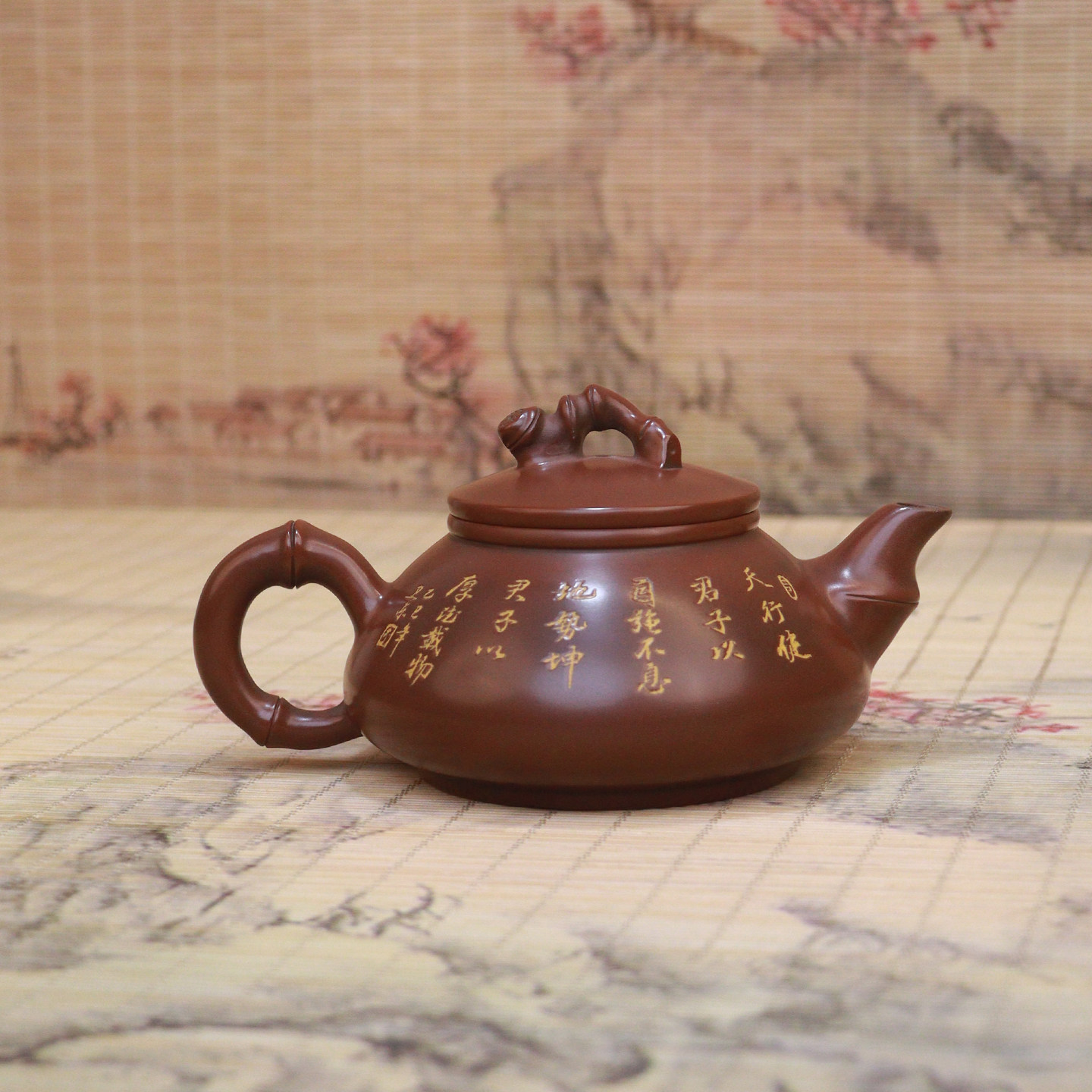 钦州坭兴陶仿生壶石瓢壶竹节壶茶壶纯全手工原矿紫泥工艺复古茶具