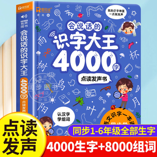 早教有声书学前趣味学习汉字2000象形识字3000字儿童有声书幼儿认字启蒙卡 8000词手指点读发声书会说话 会说话 识字大王4000字
