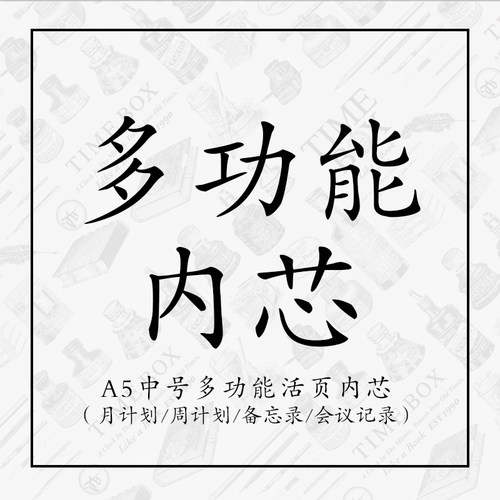 TIMEBOXA5中号活页多功能内芯