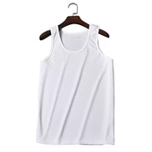 正品 体能训练背心网眼透气运动健身跑步背心 白背心男休闲背心无袖