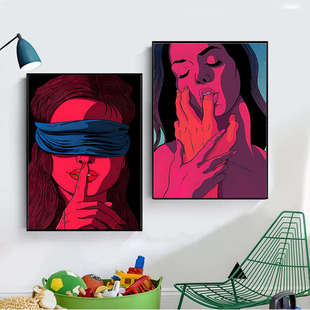 恶搞情侣激情男美女挂画酒吧KTV情趣酒店房间卧室人体艺术装饰画