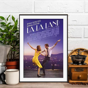 Lalaland爱乐之城经典电影海报装饰画钢琴谱卧室咖啡厅酒吧壁挂画