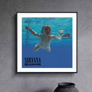 高级感复古Nirvana涅槃周边装饰画乐队挂画卧室客厅摇滚海报摆画