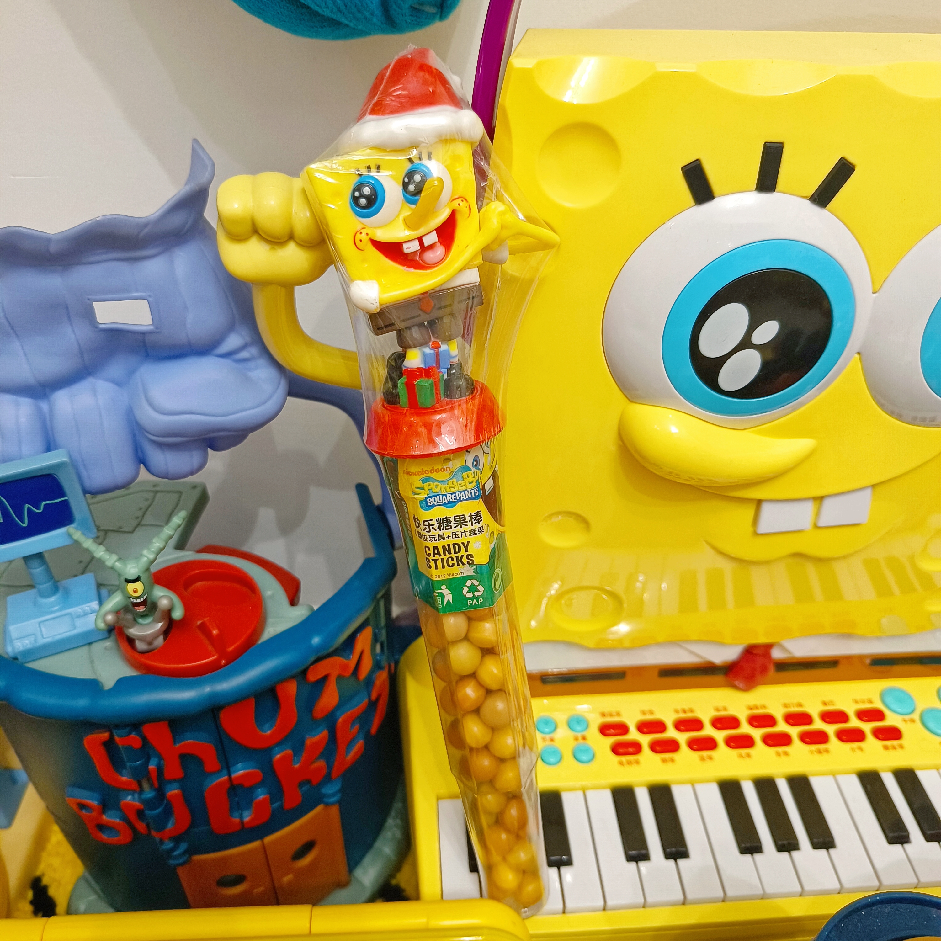 正版老货海绵宝宝可爱卡通动漫糖果盒摆件玩具