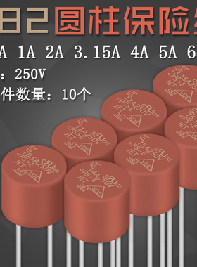 382圆柱保险丝T500mA T1A T2A T3.15A T4A T5A T6.3A电源圆形250V