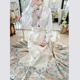 棠曦原创【幽兰】明制汉服成人曹县马面裙中式国风妆花高质量满织