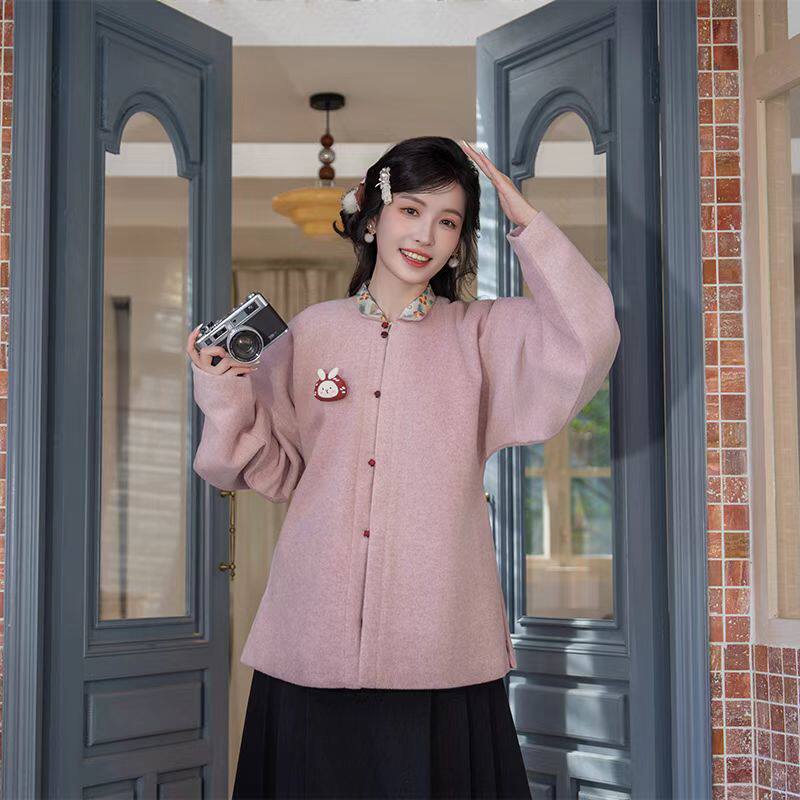 柒玖捌[初冬]立领弓袋袖对襟短袄明制汉服松紧马面裙日常秋冬女款,女装/女士精品,汉服套装,淘宝优惠券,粉丝福利购,淘宝优惠卷