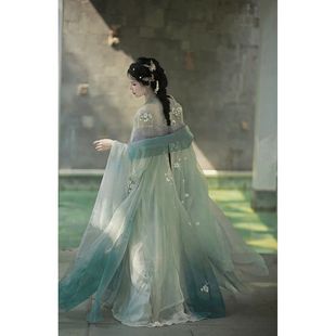 【梨花】成人女款新汉服刺绣齐胸裙渐变色绣花大袖衫齐腰套装春夏