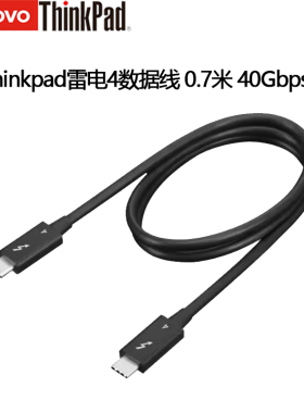 联想Thinkpad扩展坞原装雷电4数据线0.7米 USB-C数据线2m