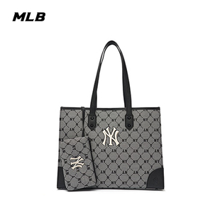 MLB男女复古老花托特包运动时尚手提包3AORL021N
