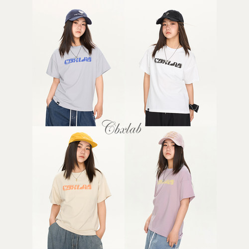 CBXLAB儿童迷雾涂鸦宽松T恤美式