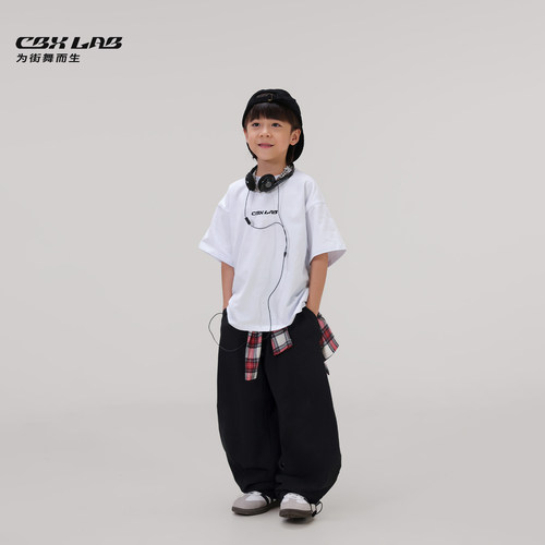CBXLAB少儿街舞潮服T恤运动长裤