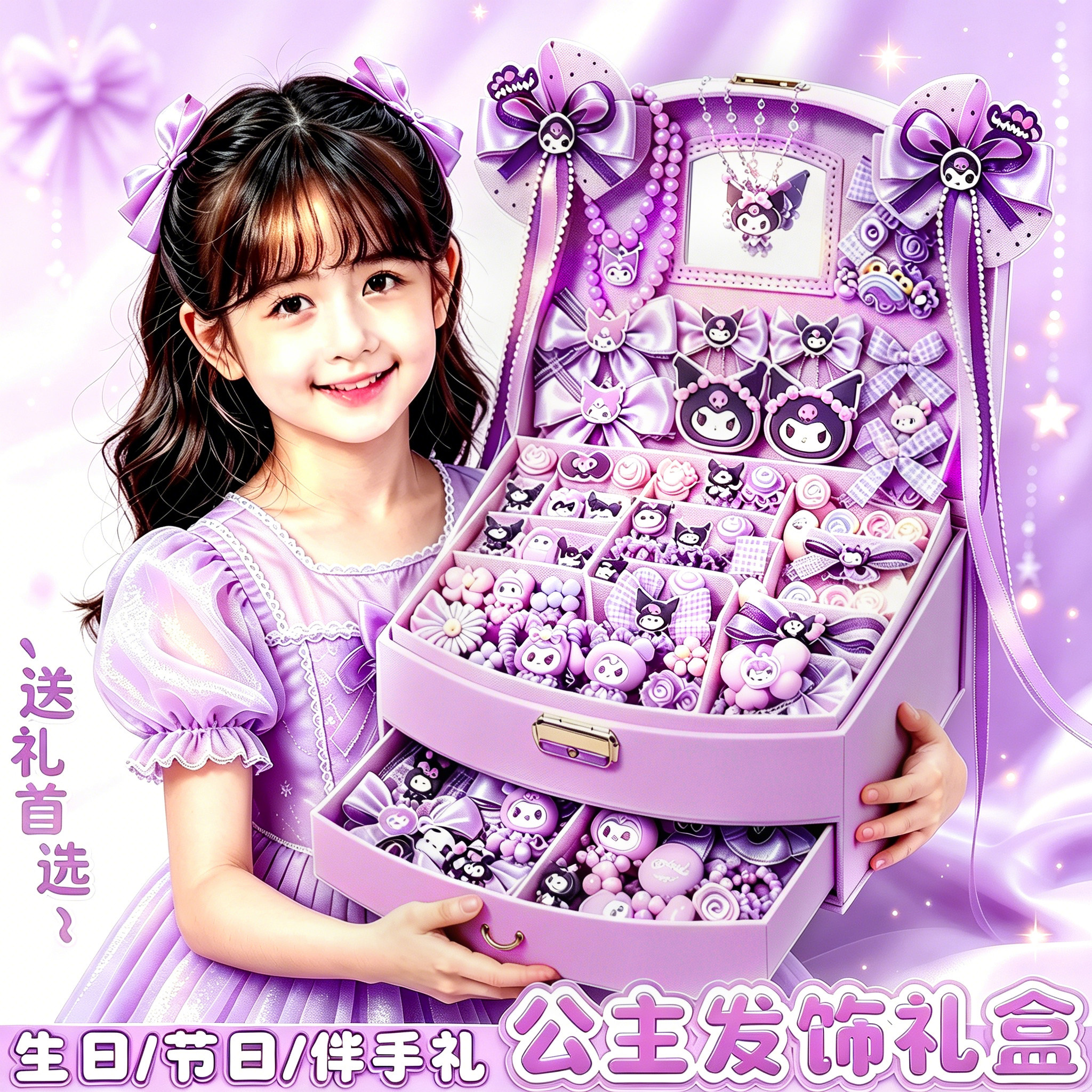 儿童公主发饰礼盒2026网红新款十岁1女孩生日伴手礼物5女童8玩具9