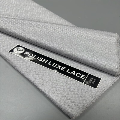 POLISH LUXE LACE 100%COTTON 新款贡缎蕾丝高级定制舒适透气面料