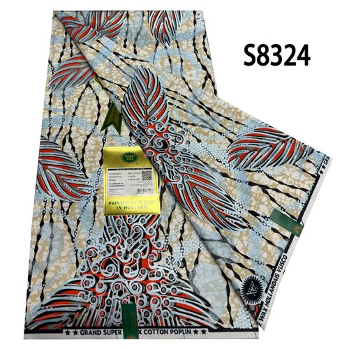 新款纯棉蜡染布非洲面料印花服装布料 6yards Grand Super Wax