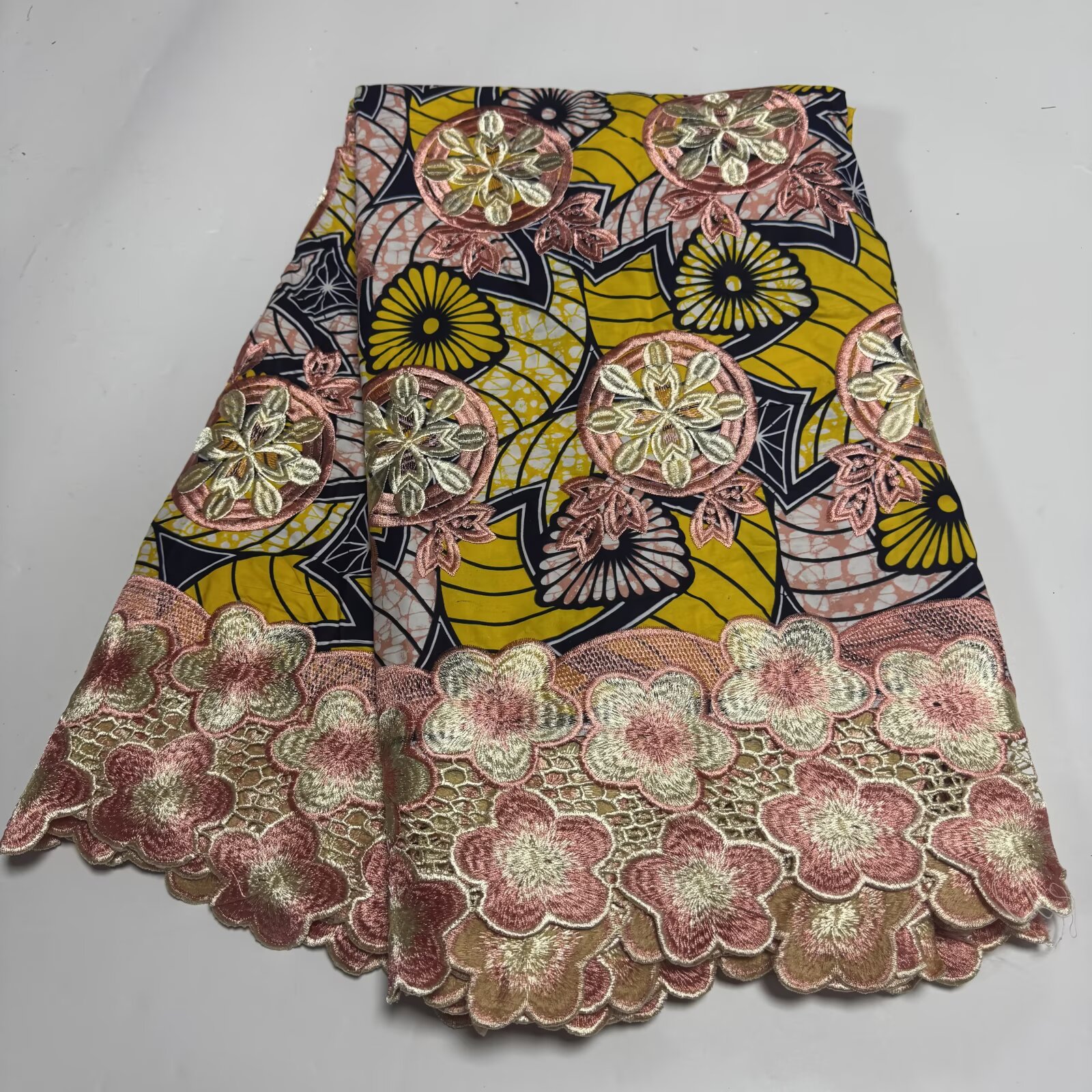 超级非洲蜡染布全棉印花面料DIY服装布料6码super腊布蕾丝面料