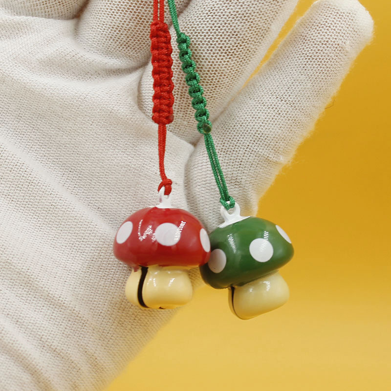 大号糖果色蘑菇铃铛挂件