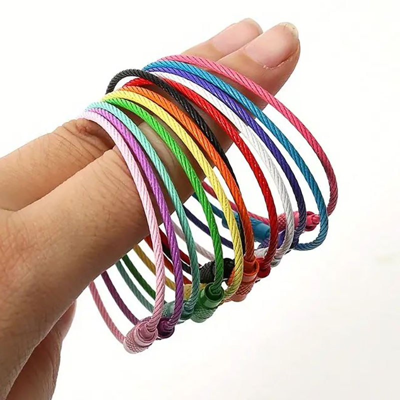 钢丝绳圈钥匙扣户外背包挂件