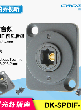 DK-SPDIF-P数字音频光纤方口Optical/Toslink机柜面板转接插座D型