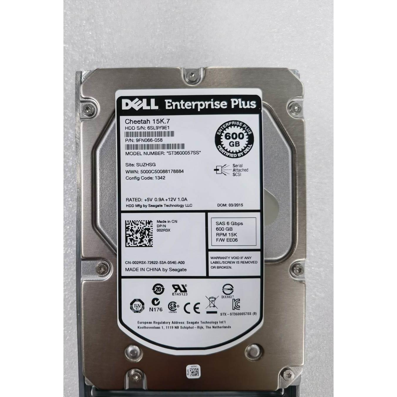 【汇盈传感器】Dell EQ PS系列 600G 15K SAS 002R3X 00VX8J 0TC0