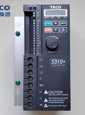 TECO东元变频器S310+-401 2 3 5-H3BCDC三相380V电机调速器 2p5h1