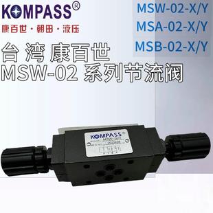 MSB Y叠加节流阀 MSW X台湾KOMPASS康百世MSA
