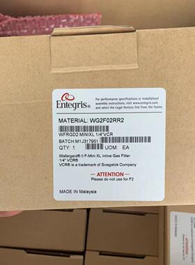 美国Entegris英特格气体过滤器WG2F02RR2原装现货