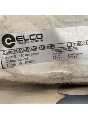 PS610-R160H-1SS-2NPS ELCO 宜科压力开关 100051101S 36VDC议价