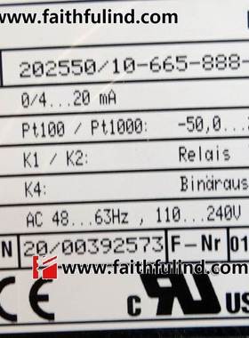 JUMO 00392573 久茂电导率变送器 202550/10-665 dTRANS Az