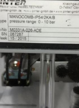 Pinter M0331A-026-ADE压力开关MANOCOMB-IP542kA 0-10Bar