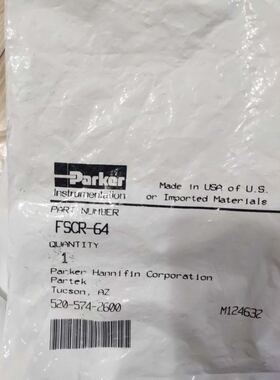 Parker/PFA 接头1/4转3/8卡套 FSCR-64