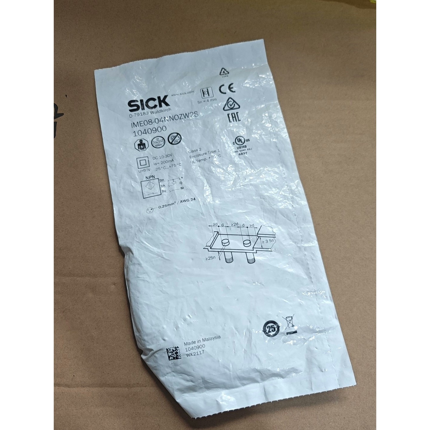 全新原装德国SICK西克IME08-04NNOZW2S电感式