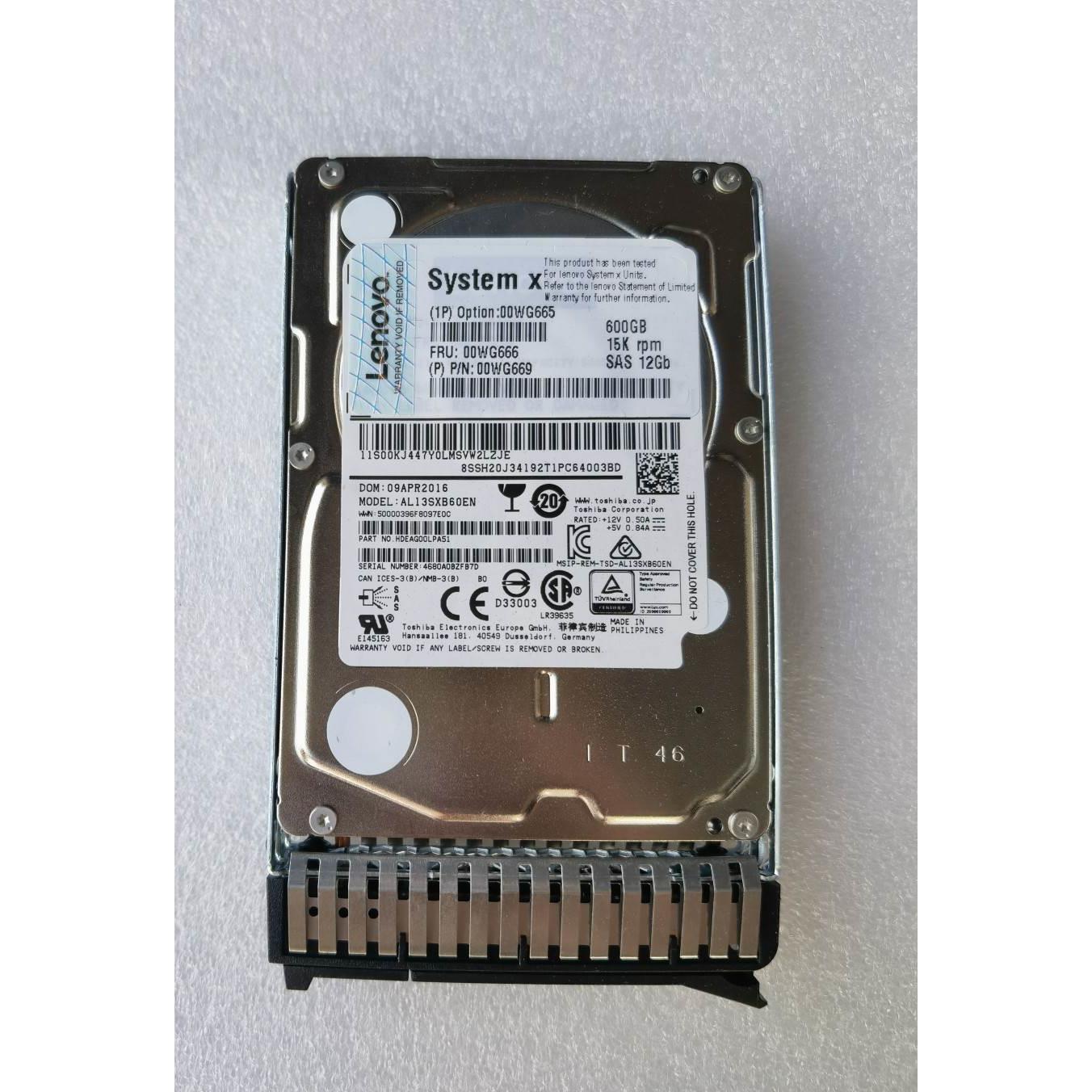 【汇盈传感器】联想600G 15K SAS 2.5 00WG666 00WG665 00WG669 X