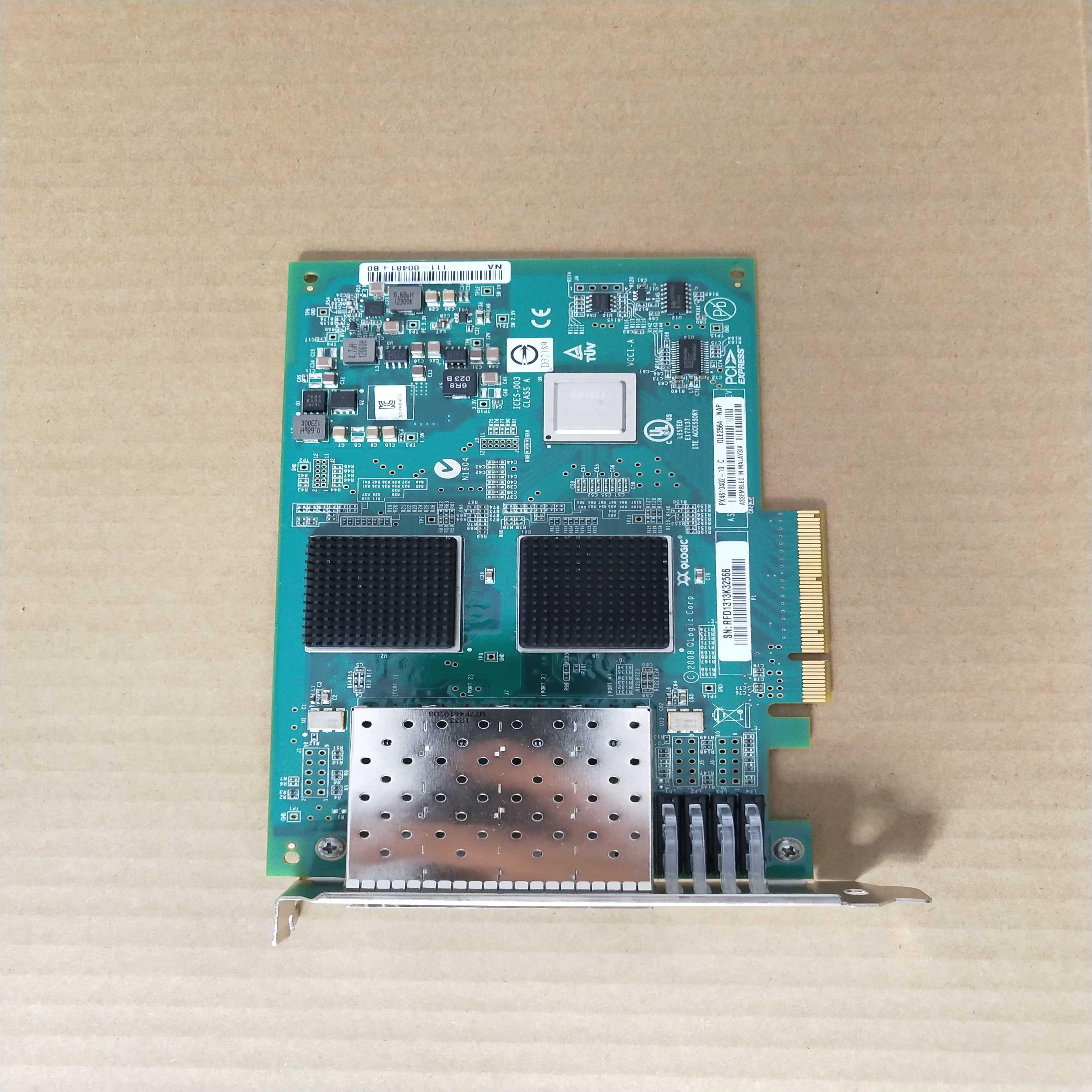 NetApp X1132A-R6 4-Port FCP 8Gb 111-00481 + SFP QLE2564-NA A