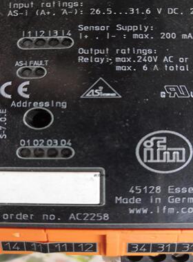 易福门IFM控制器 45128 Essen AC2258 质量保证