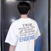 白色重磅纯棉t恤男生短袖 青少年潮牌上衣tee 2025新款 美式 高街夏季