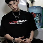 宽松重磅短袖 T恤男女同款 夏季 国潮牌美式 字母印花半袖 上衣TEE