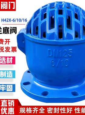 H42X-10/16新型底阀 水泵吸水铸铁法兰底阀DN50  80 100 150 200