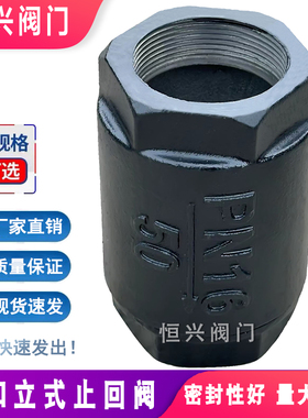 H12T-16丝扣立式止回阀内螺纹止回 单向逆止阀DN15 20 25 40 50