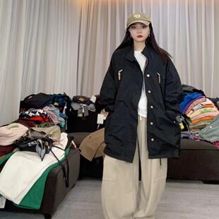 胸口假口袋拉链时尚 888新款 百搭大衣外套 店 慧慧来自星星女装