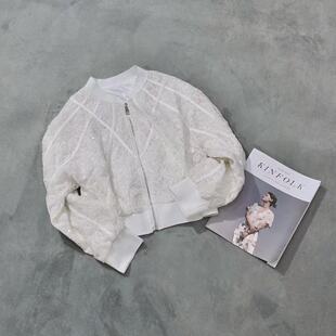 慧慧来自星星女装店  926新款花朵网纱亮片洋气外套