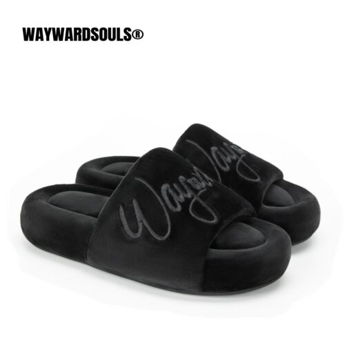 Wayward Souls 时尚潮流 舒适Q弹 防滑百搭 丝绒云朵拖 男女同款